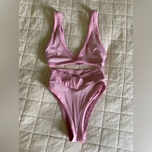 Aerie | Mauve Pink Two Toned Cheeky Bikini Swimsuit